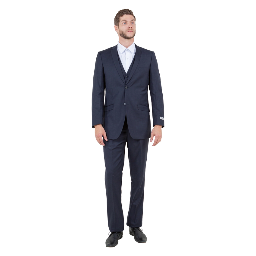 Tazzio Men's Modern Fit 3-Piece Suit - Navy