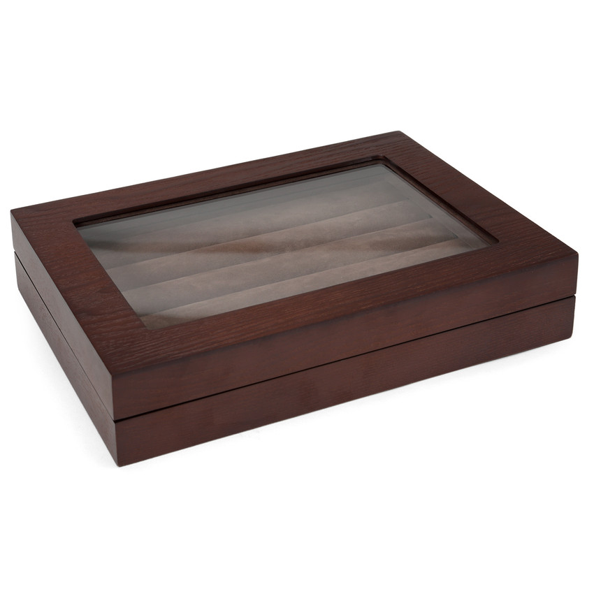 Espresso Cufflinks Collector's Case - 36 pairs