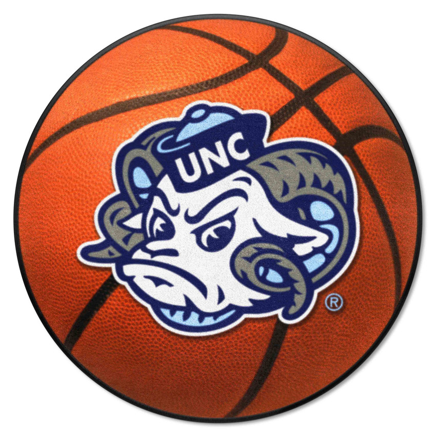North Carolina Tar Heels Basketball Rug - 27in. Diameter, Ram
