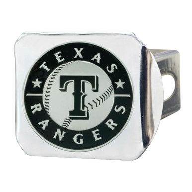 MLB - Texas Rangers Hitch Cover - Chrome 3.4