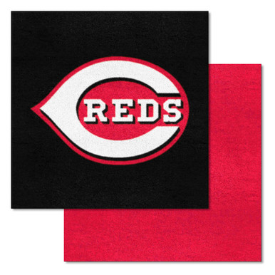 Cincinnati Reds Rug Cincinnati Reds Team Carpet Tiles - 45 Sq Ft. C Reds Primary Logo ...
