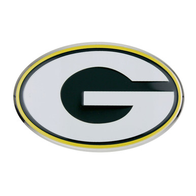 Green Bay Packers Heavy Duty Aluminum Embossed Color Emblem Oval G