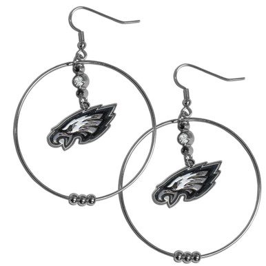 Philadelphia Eagles 2 Inch Hoop Earrings