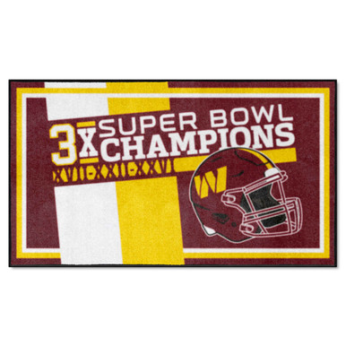 Washington Commanders Dynasty 3x5 Rug Washington Commanders Helmet Logo ...