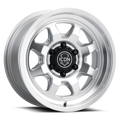 ICON Nuevo 17x8.5 / 5x150 / 25mm Offset / 5.75in BS - Silver Machined Wheel - 8117855557SM Photo - Primary