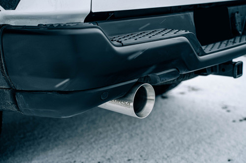 Corsa  25-26 Ram 2.5in Stainless Steel Sport Cat-back Dual Rear Exit 5.0in Polished Tip - 21309 Photo - Mounted