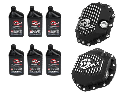 aFe Power Front/Rear Diff Cover Kit w/ Oil 20-25 GM Diesel Trucks V8 (AAM 9.25-12 & AAM 11.5-12-14) - 46-7708AB Photo - Primary