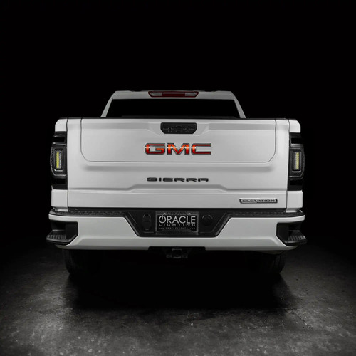 Oracle 19-23 GMC Sierra Black Series Flush Style LED Tail Lights - Factory Halogen - 5927-504-T Photo - lifestyle view