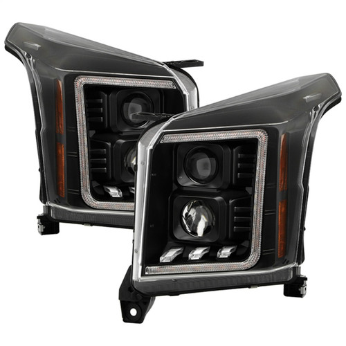 Spyder 15-20 GMC Yukon  Halogen Model Only Projector Headlights - Black (PRO-YD-GY15HALSI-SBSEQ-BK) - 5088734 Photo - Primary