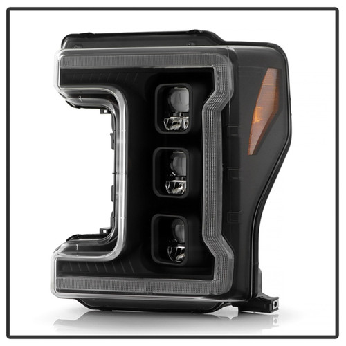 Spyder 17-19 Ford F-250/F-350/F-450 High-Power LED Headlights - Black (PRO-YD-FS17LEDAP-SEQSBGR-BK) - 5088994 Photo - Primary