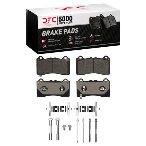 DFC 21-25 Ford Mustang Mach-E Front 5000 Advanced Low Metallic Brake Pads and Hardware Kit - 1551-2390-01 Photo - Primary