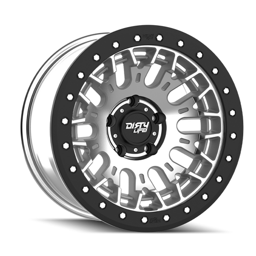 Dirty Life DT-3 17X9 5x127 -12 Offset - Machined Finish w/ Simulated Beadlock - 9317-7973M Photo - Primary
