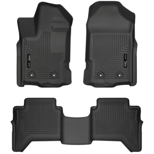 Husky Liners 2019+ Ford Ranger SuperCrew Cab WeatherBeater Black Front & 2nd Seat Floor Liners - 94101HUL Photo - Primary