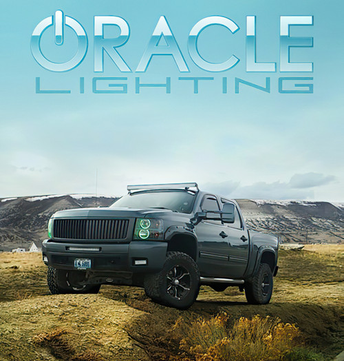 Oracle 07-13 Chevrolet Silverado LED Round Style Headlight Halo Kit - Red - 2639-003 Photo - lifestyle view