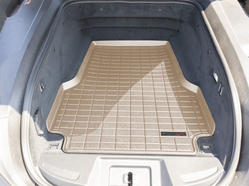 WeatherTech 25-26 Cadillac Escalade IQ Behind 2nd Row Cargo Liners - Tan - 411840 Photo - Mounted
