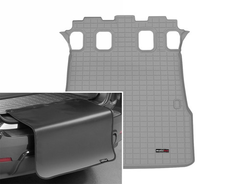 WeatherTech 25-26 Toyota 4Runner Trunk-5 Passenger Se-Cargo Liner w/Bumper Protector 2pc - Grey - 421828SK Photo - Primary