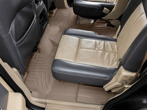WeatherTech 07-17 Ford Expedition 2nd Row Rear FloorLiner HP - Tan - 4510402IM Photo - Mounted