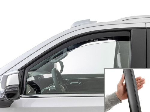 WeatherTech 21-26 Cadillac Escalade Front Front Side Window Deflectors - Matte Blk - 801010IMB Photo - Primary