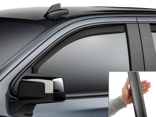 WeatherTech 19-26 Chevrolet Silverado Front Front Side Window Deflectors - Matte Blk - 80930IMB Photo - Mounted