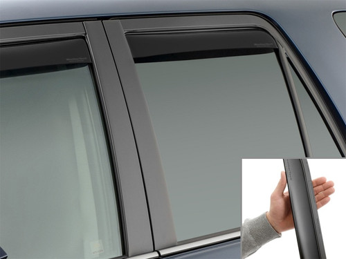 WeatherTech 10-24 Toyota 4Runner Rear Rear Side Window Deflectors - Matte Blk - 81531IMB Photo - Mounted