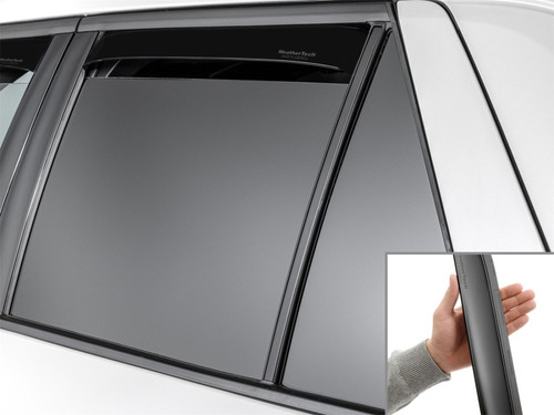 WeatherTech 20-26 Ford Explorer Rear Rear Side Window Deflectors - Matte Blk - 81954IMB Photo - Mounted