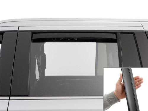 WeatherTech 21-26 Cadillac Escalade-ESV Rear Rear Side Window Deflectors - Matte Blk - 831010IMB Photo - Mounted