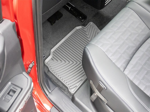 WeatherTech 24-26 Toyota Tacoma 2nd Row Rear All-Weather Floor Mats - Grey - W699GR Photo - Mounted