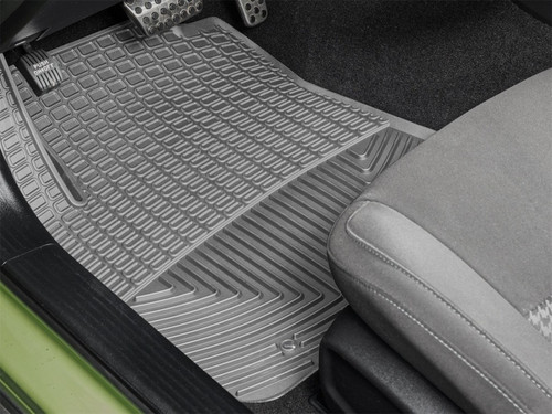 WeatherTech 17-23 Dodge Challenger 1st Row Front All-Weather Floor Mats - Grey - W712GR Photo - Mounted