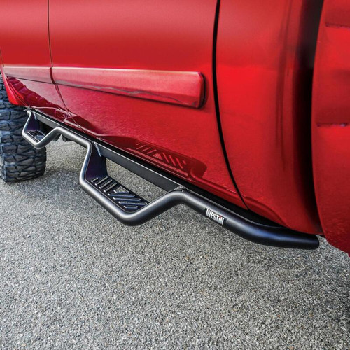 Westin 1999-2016 Ford F-250/F-350/F-450/F-550 Crew Cab Outlaw Drop Nerf Step Bars Textured Black - 20-11335 Photo - Mounted
