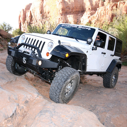 Superlift 07-18 Jeep Wrangler JK Unlimited 4in Lift Kit w/ Fox Shocks - K928F Photo - Mounted