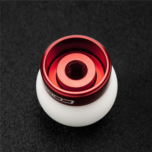 Cobb Ford Mustang Shift Knob White with Red Base - 2M1350-W-RD Photo - Primary