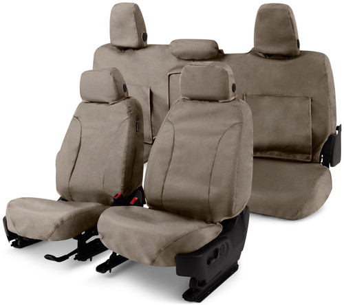 Covercraft 11-14 Ford F150 Waterproof Polyester SeatSaver Custom Front Row Seat Covers - Taupe - SS3418WFTP Photo - out of package