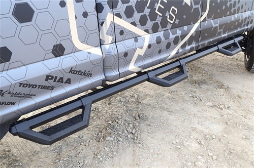 Deezee 99-23 Chevrolet/GMC/Dodge/Ford Full Size Truck Hex Series - 112In Side Steps (Txt Blk) - DZ66351WTB Photo - Mounted