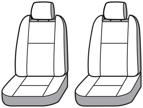 Covercraft 22-23 GMC Hummer Polycotton SeatSaver Custom Front Row Seat Covers - Misty Grey - SS2596PCCT Photo - out of package