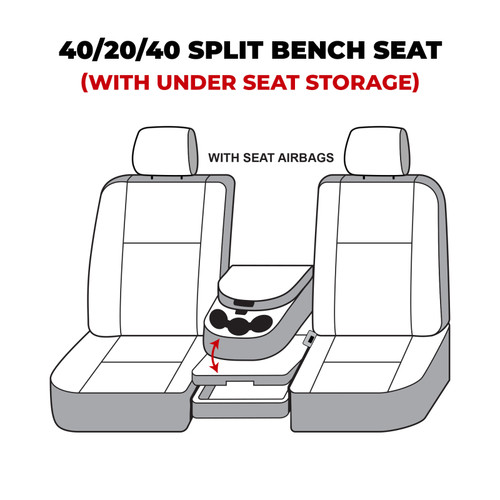 Covercraft 13-16 Dodge Ram Polycotton SeatSaver Custom Front Row Seat Covers - Misty Grey - SS3438PCCT Photo - out of package