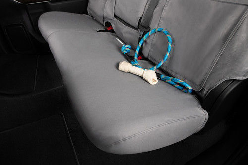 Covercraft 19-24 Dodge Ram Polycotton SeatSaver Custom Front Row Seat Covers - Grey - SS3472PCGY Photo - out of package