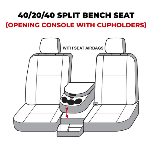 Covercraft 19-24 Dodge RAM Polycotton SeatSaver Custom Front Row Seat Covers - Grey - SS3484PCGY Photo - out of package