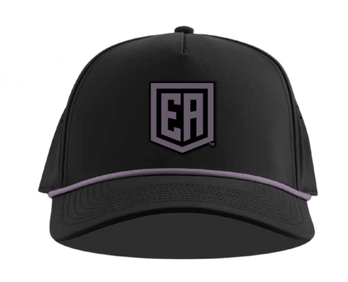 Branded Bills Black with Purple Rope