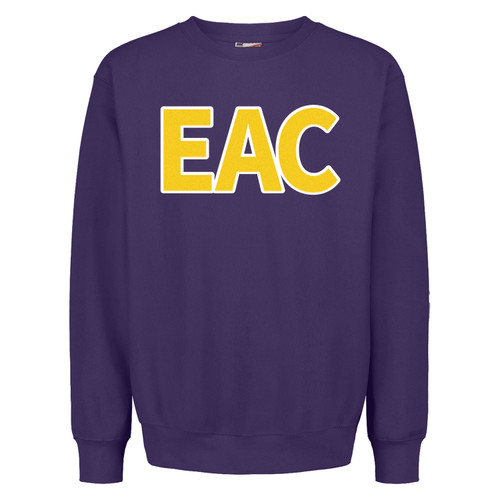Purple Crewneck with Chenille Applique