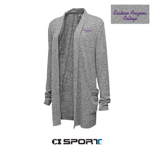 Ladies Easy Fit Cardigan Marble Grey