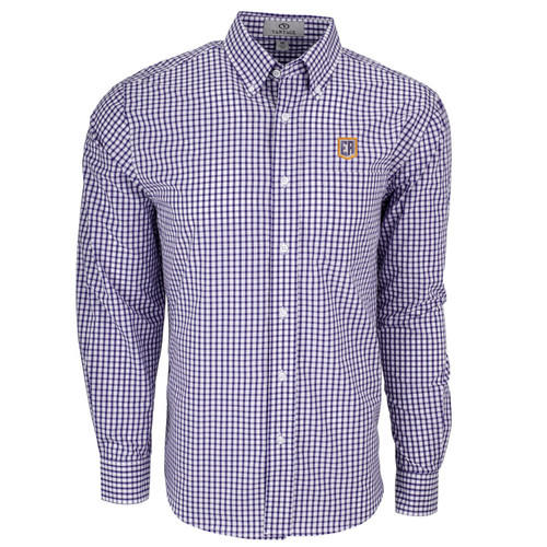 Poplin Gingham Shirt Purple