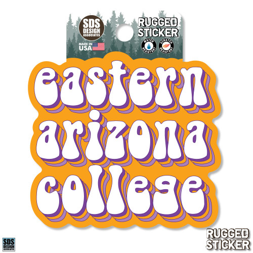 Bubble Text Rugged Sticker