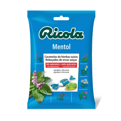 Ricola bolsa sin azúcar 70 g mentol