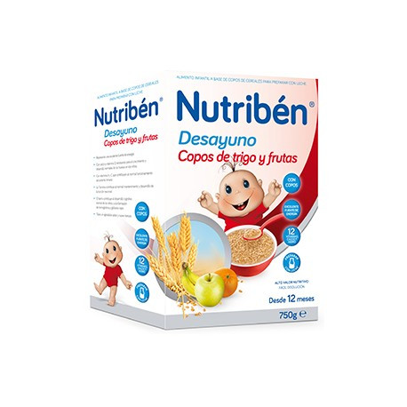 Nutribén desayuno copos trigo frutas 750 g