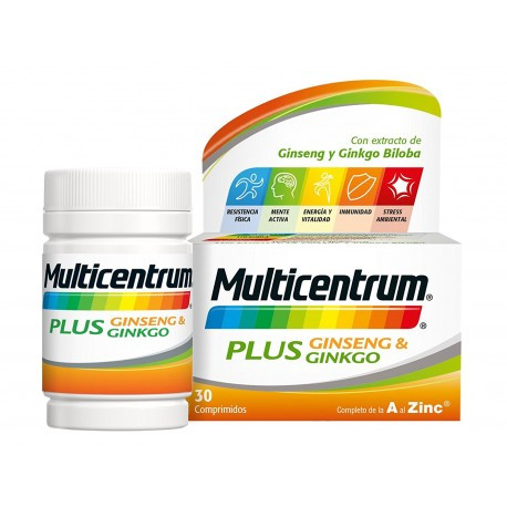 Multicentrum plus ginseng y ginkgo 30 comp