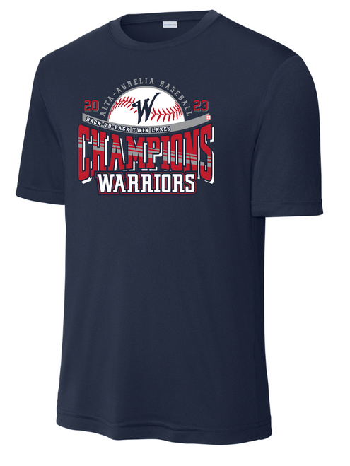 Warrior Baseball - 2023 District Champs Performance T-Shirt