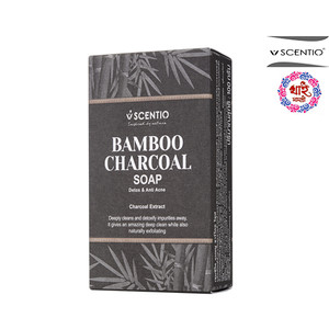 SCENTIO BAMBOO CHARCOAL SOAP 100g SCENTIO BAMBOO CHARCOAL SOAP 100g