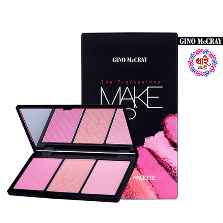 GINO McCRAY THE PROFESSIONAL MAKE UP TRIO CHEEK PALETTE 15g
