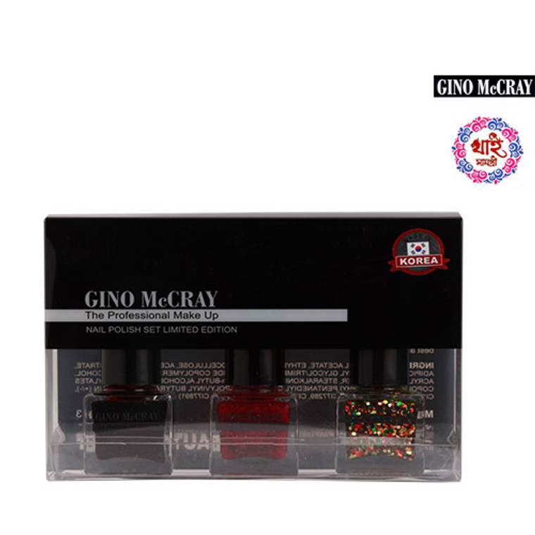 GINO McCRAY THE PROFESSIONAL MAKE UP NAIL POLISH SET LIMITED EDITION SET 15ml