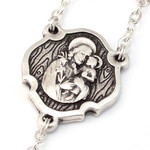 St. Joseph Rosary in Antique Silver